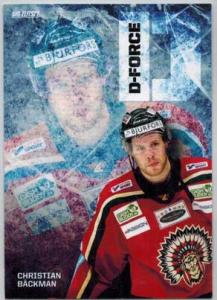 2013-14 SHL s.1 D-Force #03 Christian Bäckman Frölunda Indians