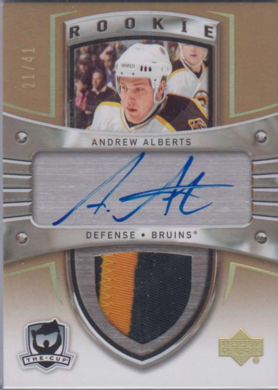 Andrew Alberts - 2005-06 - The Cup Autographed Rainbow Rookie Patches Gold Rainbow #119 /41