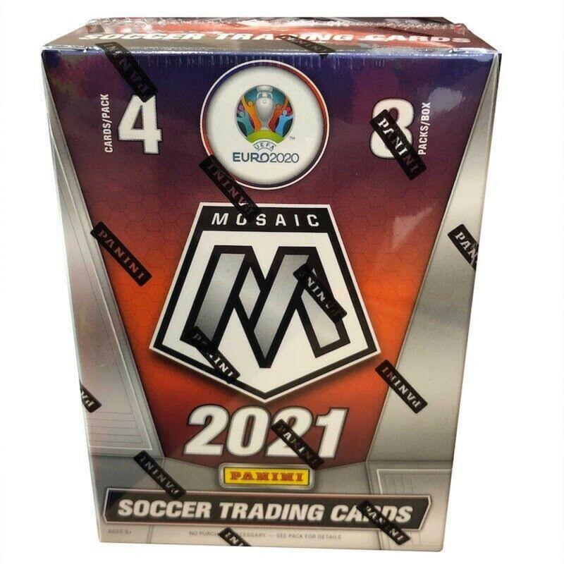 Sealed Blaster Box 2020-21 Panini Mosaic UEFA Euro 2020 Soccer (8 Packs)