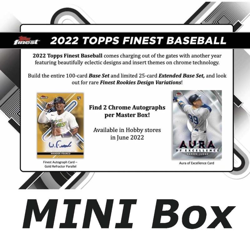 FÖRHANDSVISNING: Hel MINI Box 2022 Topps Finest Baseball Hobby [MINI Box] (Börjar säljas när mer info finns)