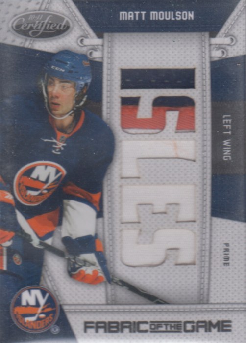 Matt Moulson - 2010-11 Certified Fabric of the Game NHL Die Cut Prime #MM /10