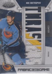 Nik Antropov - 2010-11 Certified Fabric of the Game NHL Die Cut Prime #NA /10