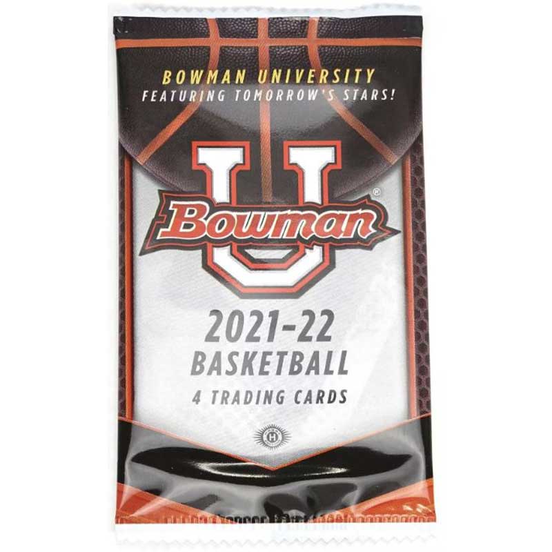 1 Pack 2021-22 Bowman University Basketball Hobby