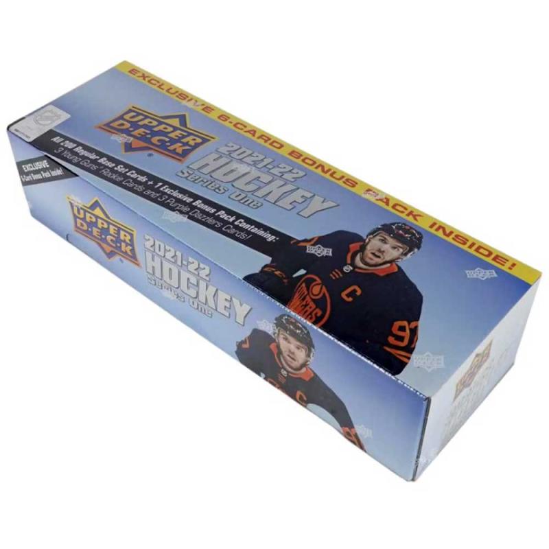 Sealed Factory Set 2021-­22 Upper Deck Series 1 Hockey (206 cards in total)