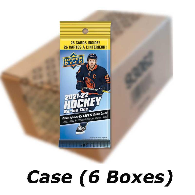 FÖRHANDSVISNING: Hel Case (6 Boxar) 2021-22 Upper Deck Series 1 Fat Pack [96849] (Börjar säljas när mer info finns)