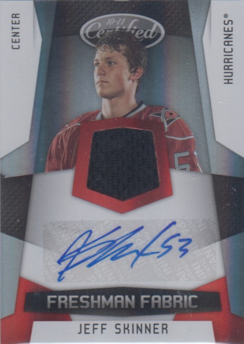 Jeff Skinner - 2010-11 Certified Mirror Red #199 Jersey Autograph /100