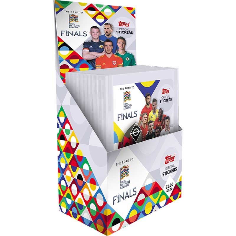 Hel Box (50 Paket) 2022 Topps UEFA Nations League Sticker Collection (Klisterbilder)