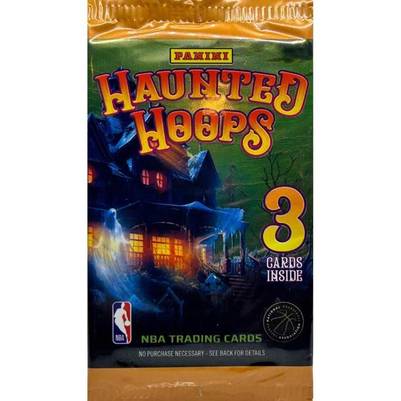 1st Paket 2023-24 Panini Haunted Hoops NBA Basketball Halloween Treat (3 kort)