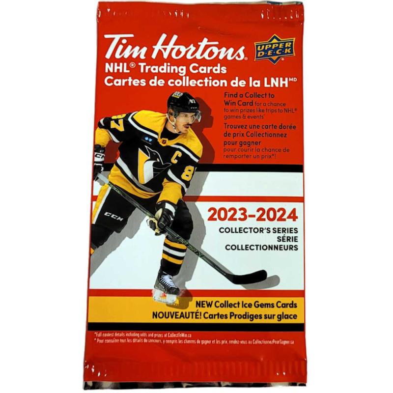 1st Paket 2023-24 Upper Deck Tim Hortons (3 kort per paket)