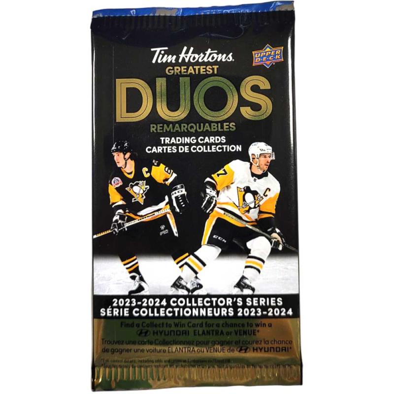 1 Pack 2023-24 Upper Deck Tim Hortons GREATEST DUOS (Black)