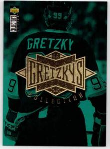 Wayne Gretzky Header Card Collector's Choice - 1995-96 Upper Deck Gretzky Collection #HCC (Green)