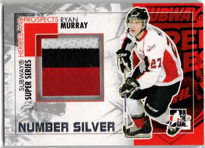 Ryan Murray - 2010-11 ITG Heroes and Prospects Subway Series Numbers Silver #SSM22 (Stated printrun: 3 Copies)