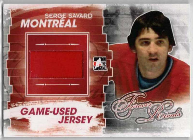 Serge Savard - 2012-13 ITG Forever Rivals Game Used Jerseys Blue/Red #M57