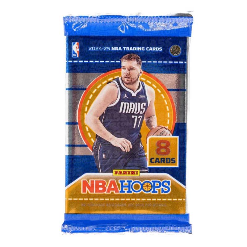 1st Paket 2024-25 Panini NBA Hoops Basketball Retail (8 kort)