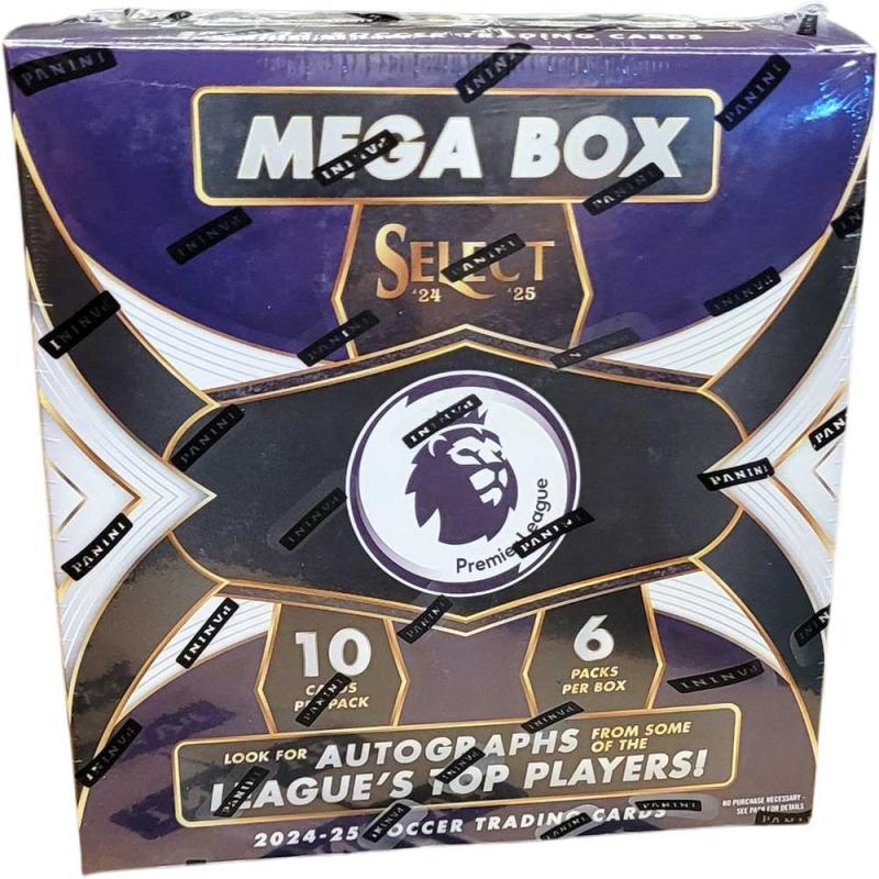 Sealed MEGA Box 2024-25 Panini SELECT Premier League Soccer (6 Packs, 10 cards per pack)