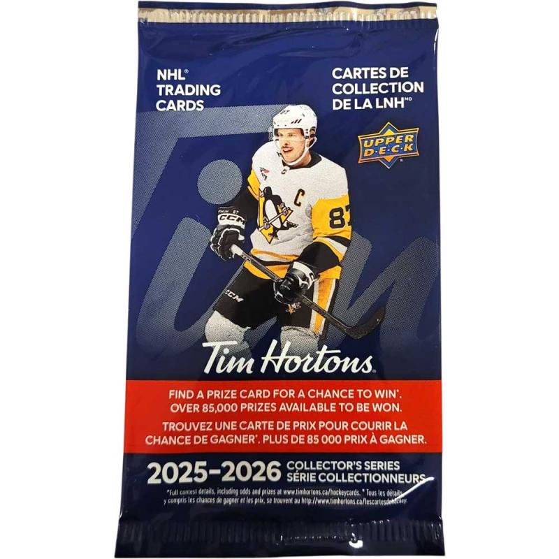 1 Pack 2025-26 Upper Deck Tim Hortons (3 cards per pack)