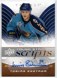 Tobias Enström - 2008-09 Upper Deck Trilogy Young Star Scripts #YSTE