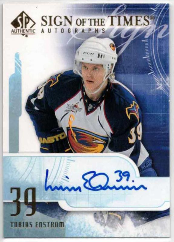 Tobias Enström - 2008-09 SP Authentic Sign of the Times #STTE