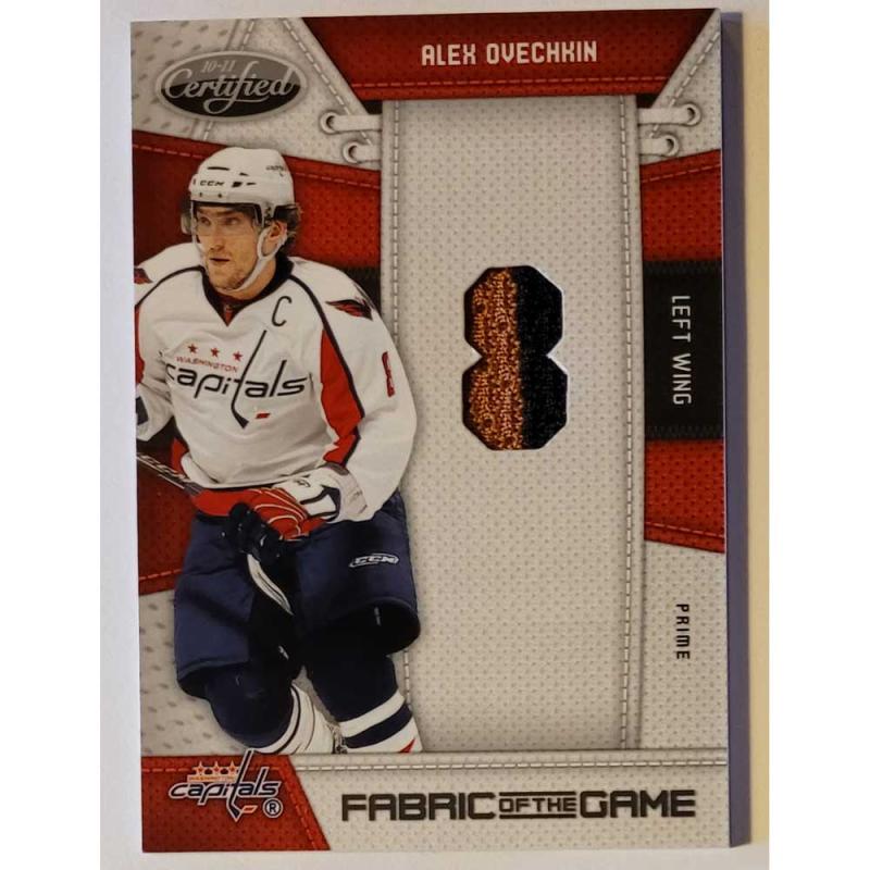 Alexander Ovechkin 2010-11 Certified Fabric of the Game Jersey Number Prime #AO 10/10