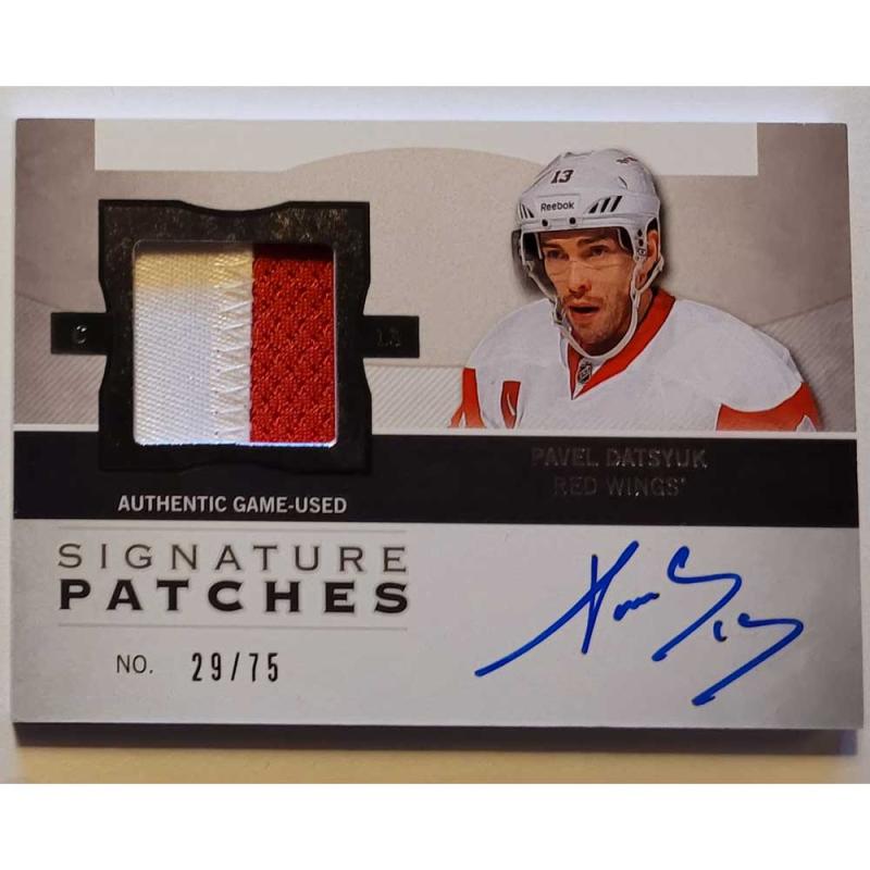 Pavel Datsyuk 2012-13 The Cup Signature Patches #SPPD /75 (inserted in 13-14 The Cup)