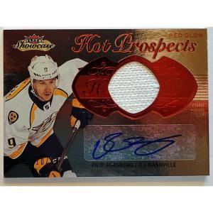 Filip Forsberg 2013-14 Fleer Showcase Red Glow #194 Fight Strap Autograph /27