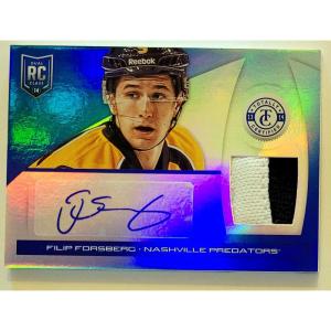 Filip Forsberg 2013-14 Totally Certified Rookie Autograph Jerseys Patch Platinum Gold #162 03/10