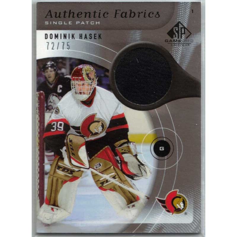 Dominik Hasek 2005-06 SP Game Used Authentic Fabrics Patches #APHA /75