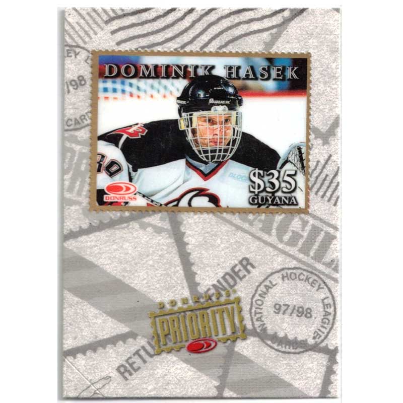 Dominik Hasek 1997-98 Donruss Priority Stamps Gold #31