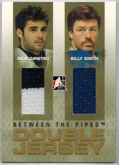 Billy Smith / Rick DiPietro 2006-07 Between The Pipes Double Jerseys Gold #DJ24, New York Islanders