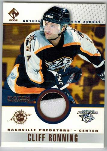 Cliff Ronning 2001-02 Private Stock Game Gear Patches #59