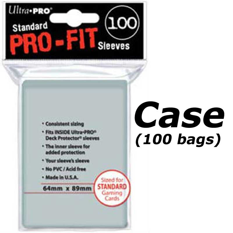 Case (100 bags) Pro-Fit sleeves standard size, transparent, 100st - Ultra Pro