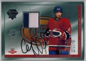 Chris Higgins 2003-04 Pacific Luxury Suite #91 Jersey Autograph RC /299
