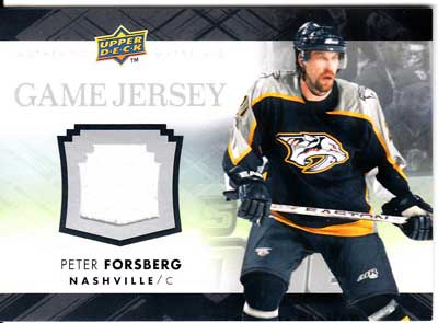 Peter Forsberg 2007-08 Upper Deck Game Jerseys #GJ2PF