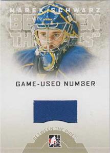 Marek Schwarz 2008-09 Between The Pipes Numbers #GUN36