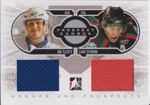 Jiri Tlusty / Luke Schenn 2008-09 ITG Heroes and Prospects Prospect Combos Memorabilia #PC08