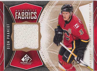 Dion Phaneuf 2009-10 SP Game Used Authentic Fabrics Gold #AFDP /100