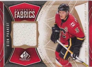 Dion Phaneuf 2009-10 SP Game Used Authentic Fabrics Gold #AFDP /100