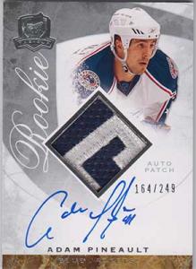 Adam Pineault 2008-09 The Cup #93 Patch Autograph RC /249