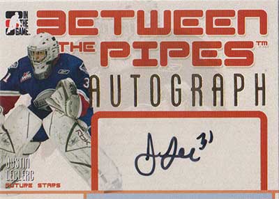 Justin Leclerc 2006-07 Between The Pipes Autographs #AJL