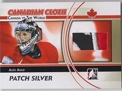 Alex Auld 2011-12 ITG Canada vs The World Canadian Cloth Patch Silver #CCM01 