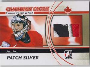 Alex Auld 2011-12 ITG Canada vs The World Canadian Cloth Patch Silver #CCM01