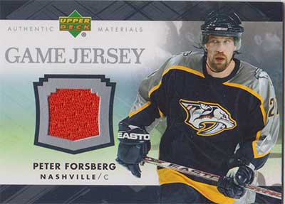 Peter Forsberg 2007-08 Upper Deck Game Jerseys #JPF