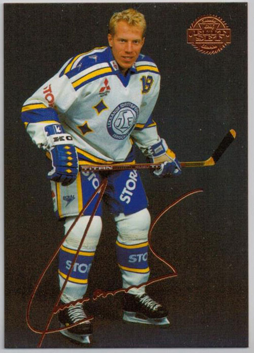 1994-95 Swedish Leaf Studio Signatures #6 Jonas Bergqvist
