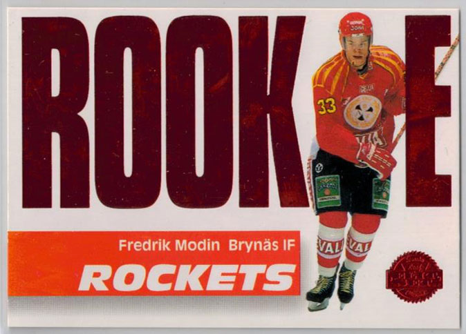 1994-95 Swedish Leaf Rookie Rockets #1 Fredrik Modin