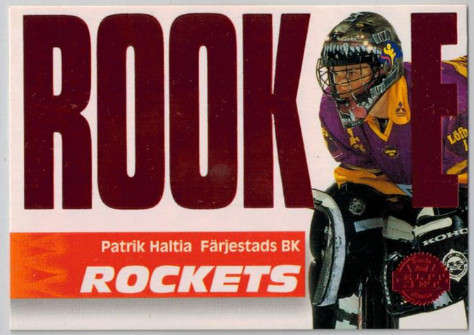 1994-95 Swedish Leaf Rookie Rockets #8 Patrik Haltia