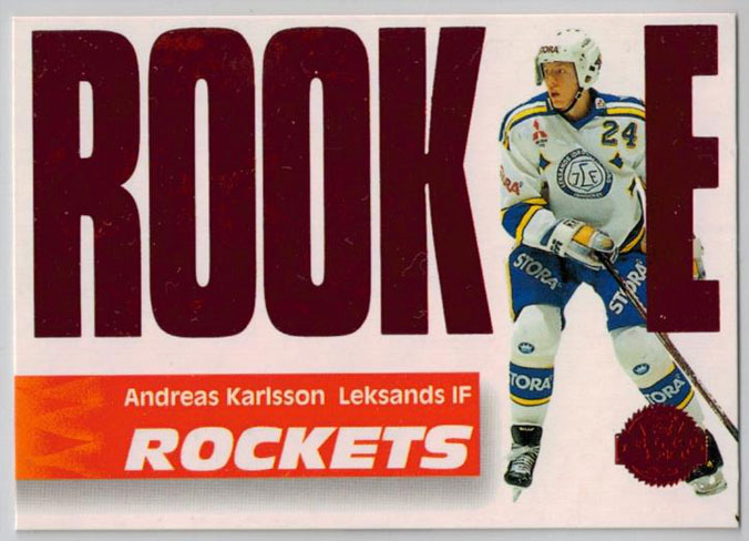 1994-95 Swedish Leaf Rookie Rockets #9 Andreas Karlsson