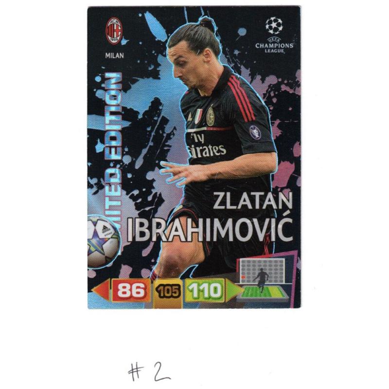 Limited Edition, 2011-12 Adrenalyn Champions League - Zlatan Ibrahimovic (#2) [Slitet kort]