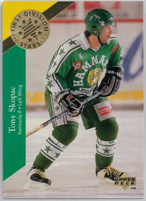 1995-96 Swedish Upper Deck 1st Division Stars #DS10 Tony Skopac