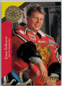 1995-96 Swedish Upper Deck 1st Division Stars #DS11 Jonas Eriksson