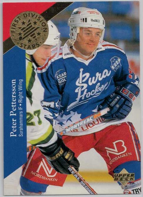 1995-96 Swedish Upper Deck 1st Division Stars #DS15 Peter Pettersson